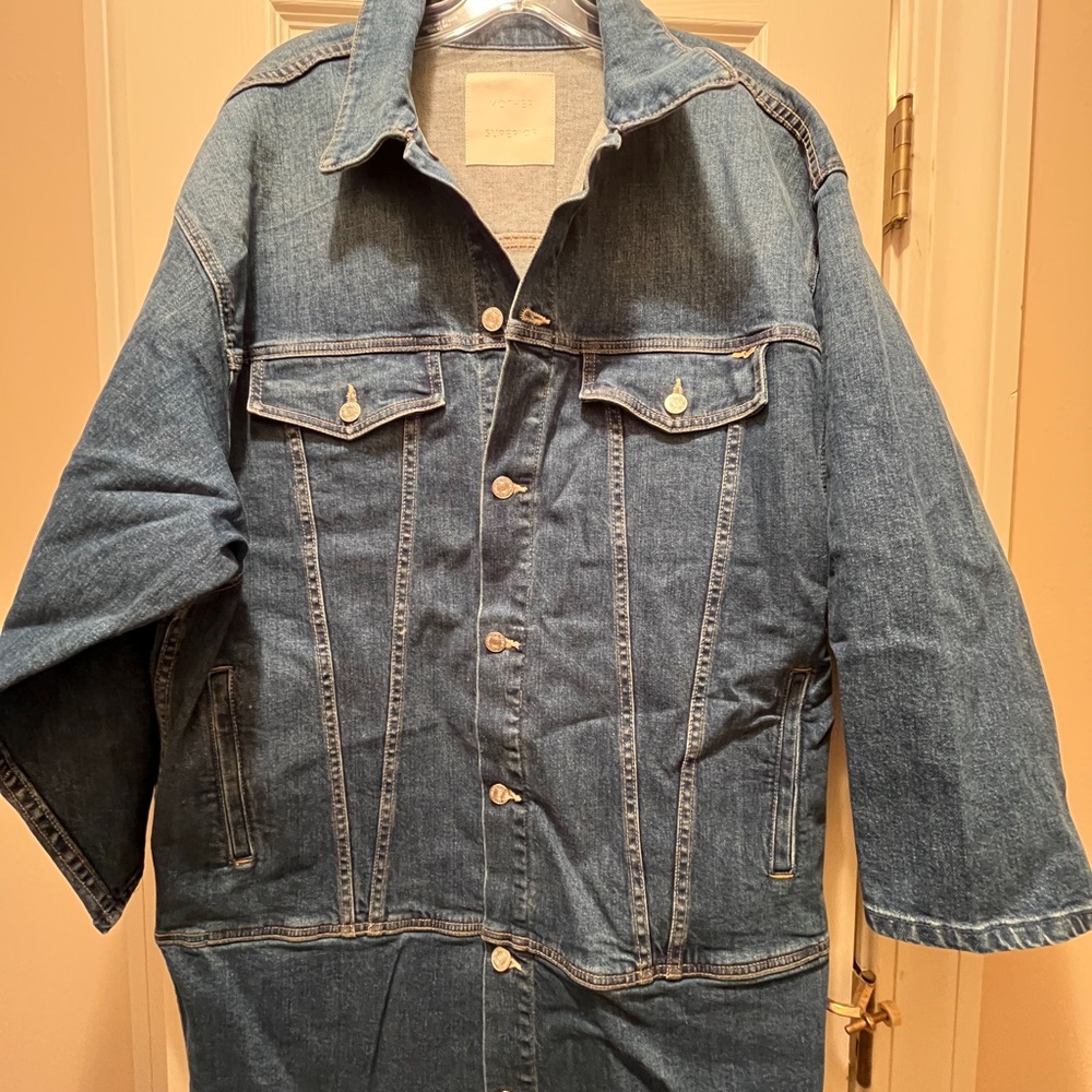 MOTHER Oversized Blue Jean Jacket